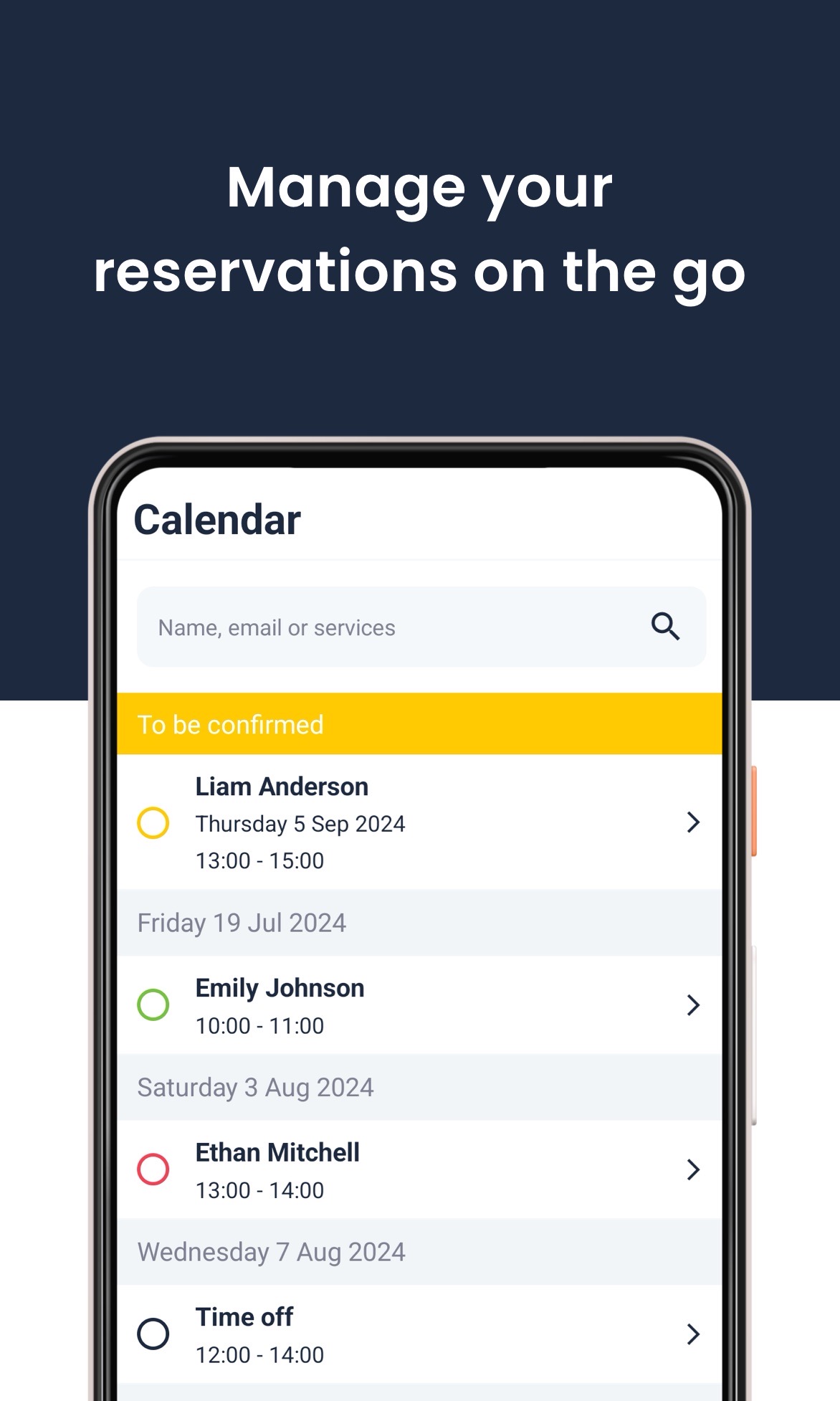 Calenzy App 主畫面 - 行事曆功能介面